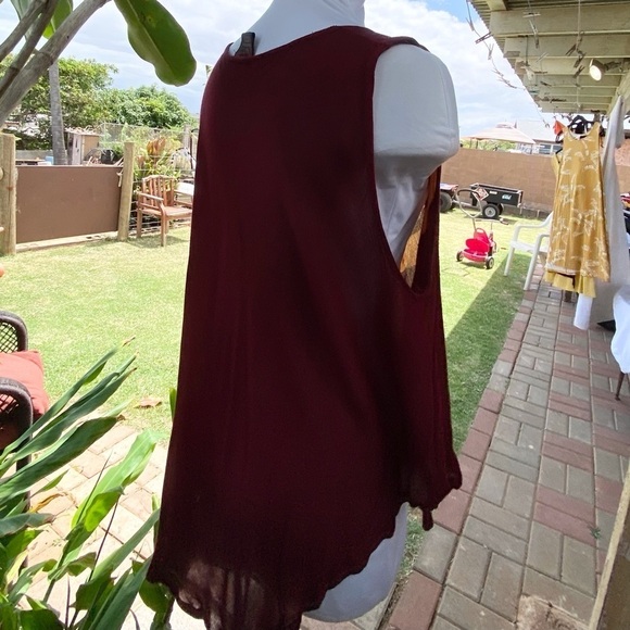 6 for$20♥️Highness maroon and goldenrod yellow hippie boho top. - Picture 3 of 9